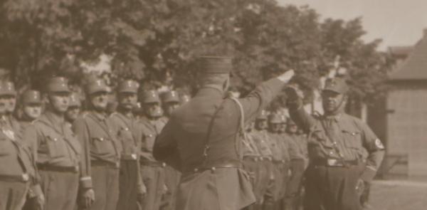 altes Negativ - SA Abteilung angetreten - Ort ?